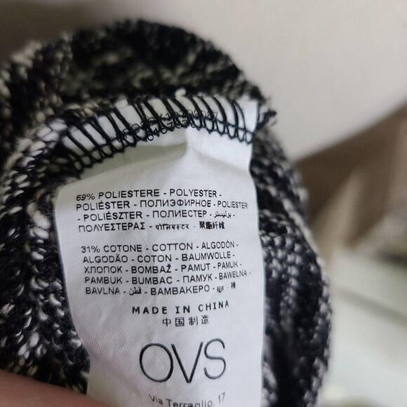 OVS Cropped Tweed Frayed Hem Sweater Large - Picture 5 of 5